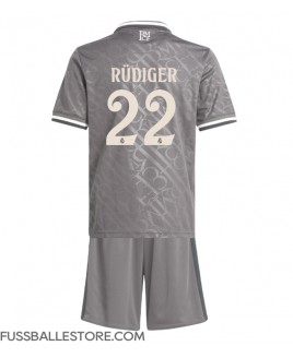 Günstige Real Madrid Antonio Rudiger #22 3rd trikot Kinder 2024-25 Kurzarm (+ Kurze Hosen)